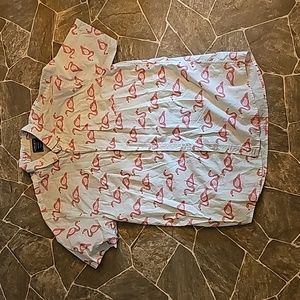 Men's Short Sleeve Alpha Beta Button Up (Lightly Worn) Size XL